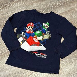 Nintendo Super Mario Kart DS Game Promo Youth Small Tshirt Long sleeve No Tag